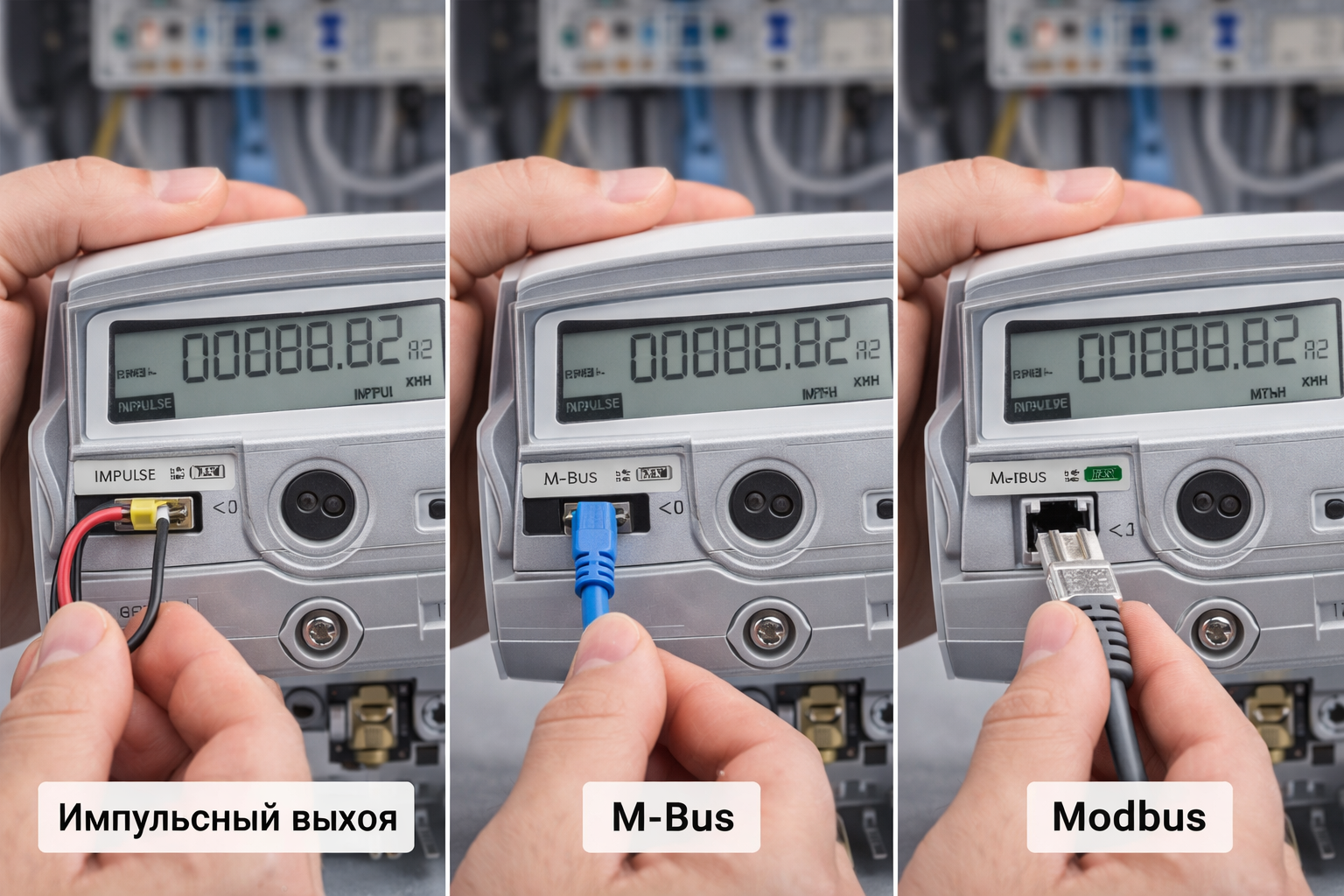 Импульсный выход, M-Bus, Modbus — простыми словами